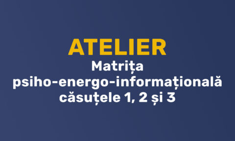 Atelier - Matrița psiho-energo-informațională căsuțele 1, 2 și 3